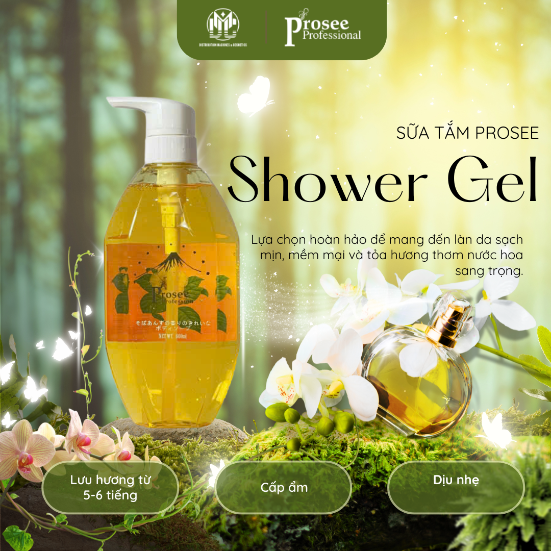 Sữa Tắm Prosee Mạch Mơ 600ml PM4 – Thanh Mát, Dưỡng Da Dịu Nhẹ Mỗi Ngày